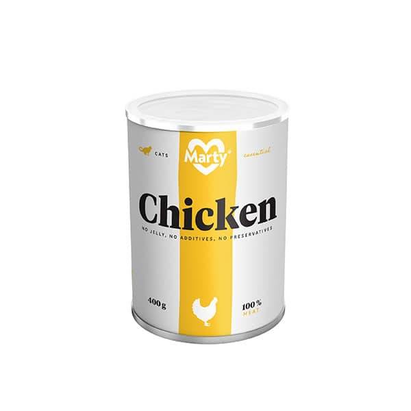 MARTY 100% Fleisch Hühnchen 8x400g